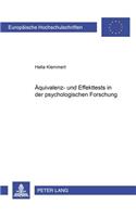 Aequivalenz- Und Effekttests in Der Psychologischen Forschung: (725 Europaeische Hochschulschriften / European University Studie)