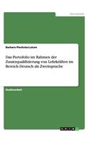 Das Portofolio im Rahmen der Zusatzqualifizierung von Lehrkräften im Bereich Deutsch als Zweitsprache