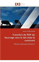Transfert de Pop Du Fourrage Vers Le Lait Chez Le Ruminant