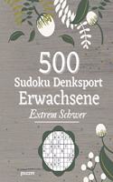 500 Sudoku Denksport Erwachsene Extrem Schwer