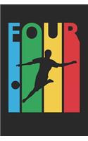 Soccer Notebook for 4 Year Old Boys and Girls - Colorful Soccer Journal - 4th Birthday Gift for Soccer Player Diary: Medium College-Ruled Journey Diary, 110 page, Lined, 6x9 (15.2 x 22.9 cm)