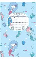 Primary Composition Notebook: Beautiful Mermaid Journal for Creative Young Girls and Boys