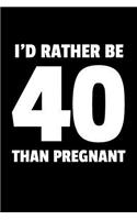I'd Rather Be 40 Than Pregnant