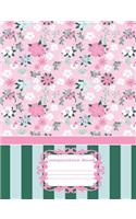 Floral Stripes Composition Book