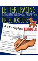 Letter Tracing Book Handwriting Alphabet for Preschoolers Reindeer