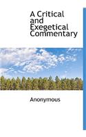 A Critical and Exegetical Commentary