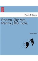 Poems. [By Mrs. Penny.] Ms. Note.