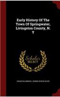 Early History Of The Town Of Springwater, Livingston County, N. Y