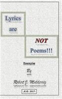 Lyrics are NOT Poems!!!