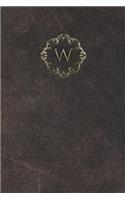 Monogram "w" Any Day Planner Journal: (23 Monogram Aged 365 Planner)