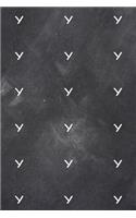 2020 Daily Planner Monogram Y Pattern Monogram Y Chalkboard 388 Pages