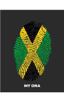 My DNA: Music Journal For Recording Notes Of Songs Or To Use As A Music Notebook For Jamaica Lovers, Jamaicans And People With Jamaican Roots (8.5 x 11; 120