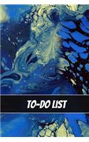 To Do List: Blue yellow Marbled - Weekly Work Task Checklist - Daily Task Planner - To Do List Notebook - Agenda Notepad For Men, Women, Students & Kids