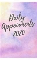 Daily Appointments 2020: Daily Time Schedule layout, 1 Page for everyday, Cute Fabulous Lovely Notebook/ Diary/ Journal to write in, 6 x 9 inches, Gift