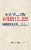 Installing Muscles: Amateur Athlete NOTEBOOK Grid-lined 6x9 - Fitness Journal A5 Gridded - Fitness Athlete Planner Natural Bodybuilding 120 Pages SQUARED - Motivation S