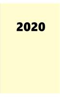 2020 Weekly Planner 2020 Cream White Color 134 Pages: 2020 Planners Calendars Organizers Datebooks Appointment Books Agendas