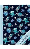 To the Moon: Graph Paper Composition Notebook 120 pages, Math Grid Paper Journal for Students, Quad Ruled 5 Squares per Inch
