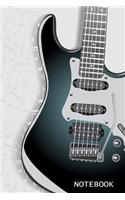 Notebook: Rock Guitar Blank Lined Journal To Write In - Guitarist And Guitar Lover Gift Ideas For Men, Kids & Teens
