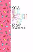 Kyla: Personalized colorful sprinkles sketchbook with name: One sketch a day for 90 days challenge