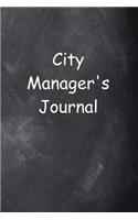 City Manager's Journal Chalkboard Design: (Notebook, Diary, Blank Book)