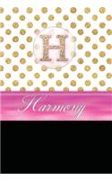 Harmony: Personalized Lined Journal Diary Notebook 150 Pages, 6 X 9 (15.24 X 22.86 CM), Durable Soft Cover