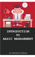 Introduction to Basic Management