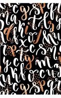 Journal Notebook Sparkly Letters Pattern 8