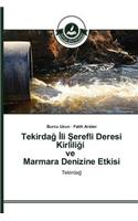 Tekirdağ İli Şerefli Deresi Kirliliği ve Marmara Denizine Etkisi