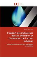 L''apport Des Indicateurs Dans La Définition Et l''évaluation de l''action Publique