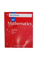 Holt Mathematics Course 1: Know-It Notebook