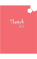 Sketchbook Large 8 x 10 Premium, Uncoated (75 gsm) Paper, Pink Cover