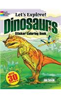 Let's Explore! Dinosaurs Sticker Coloring Book