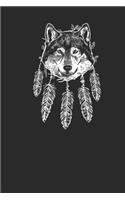 Wolf Dreamcatcher: Wolves Notebook, Graph Paper (6" x 9" - 120 pages) Animal Themed Notebook for Daily Journal, Diary, and Gift