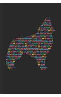 Belgian Tervuren Journal - Belgian Tervuren Notebook 'Word Cloud' - Gift for Belgian Tervuren Lovers