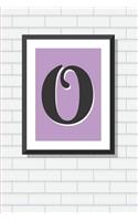 Initial O Personalized Blank Lined Journal Notebook