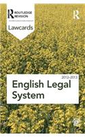 English Legal System Lawcards 2012-2013