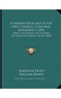 A Sermon Preached In The First Church, Concord, November 9, 1856