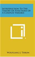 Introduction to the Theory of Functions of a Complex Variable