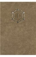 Monogram "1" Any Day Planner Notebook