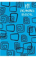 My Drawing book: Blank paper sketchbook for coloring, notes, and doodling with bright blue cover