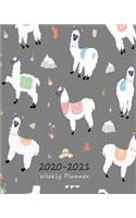 2020 - 2021 Weekly Planner: 24 Months Diary, Journal & Notebook including To Do List - UK Edition - Seamless Llama Gray(3 Weekly Two-Year Planners - Llama & Alpaca)