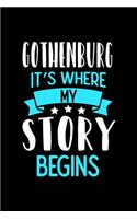 Gothenburg It's Where My Story Begins: Gothenburg Dot Grid 6x9 Dotted Bullet Journal and Notebook 120 Pages