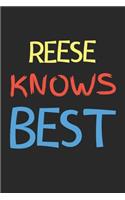 Reese Knows Best: Lined Journal, 120 Pages, 6 x 9, Reese Personalized Name Notebook Gift Idea, Black Matte Finish (Reese Knows Best Journal)