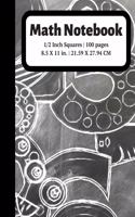 Math Notebook: 1/2 inch Square Graph Paper for Students and Kids, 100 Sheets (Large, 8.5 x 11)(50 Graph Paper Notebooks)
