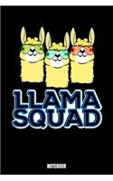 Llama Squad Notebook: Llama Träume Notizbuch I Dream Journal I Dream Recorder I Tagebuch und Notizbuch zur Aufnahme deiner Träume I Track your Dreams Alpträume I Geschenk