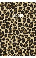 Addie: Personalized Notebook - Leopard Print (Animal Pattern). Blank College Ruled (Lined) Journal for Notes, Journaling, Diary Writing. Wildlife Theme Des