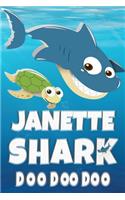Janette Shark Doo Doo Doo: Janette Name Notebook Journal For Drawing or Sketching Writing Taking Notes, Custom Gift For Janette