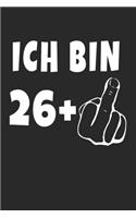Ich Bin 26 + Mittelfinger: Notizbuch - (A5) 6x9 Zoll - Kariert - 120 Seiten - Geburtstags Geschenk