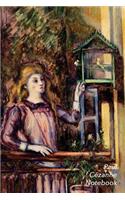 Cezanne Notebook: Girl with Birdcage Journal - 100-Page Beautiful Lined Art Notebook - 6 X 9 Artsy Journal Notebook (Art Masterpieces)