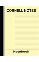 Cornell Notes Notebook: Note Taking Paper - Yellow(4 Cornell Style Journal)